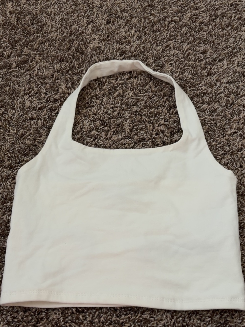 Forever 21 White Halter Crop Top